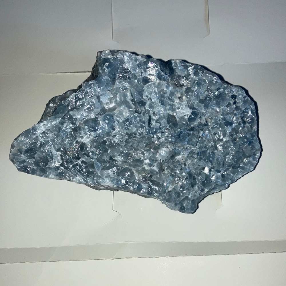 Giant blue agate crystal